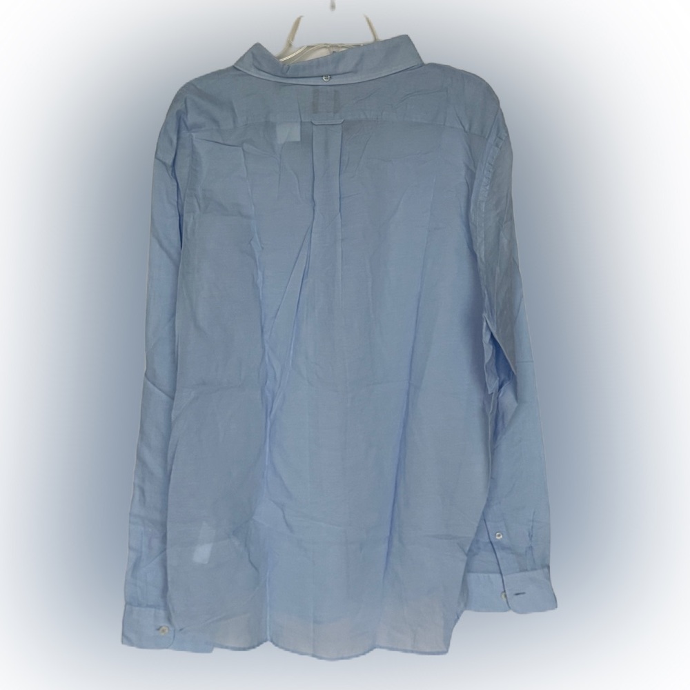 Todd Snyder Solid Summerweight Favorite Shirt Blue 100% Cotton NWT Size XXL - Picture 2 of 8